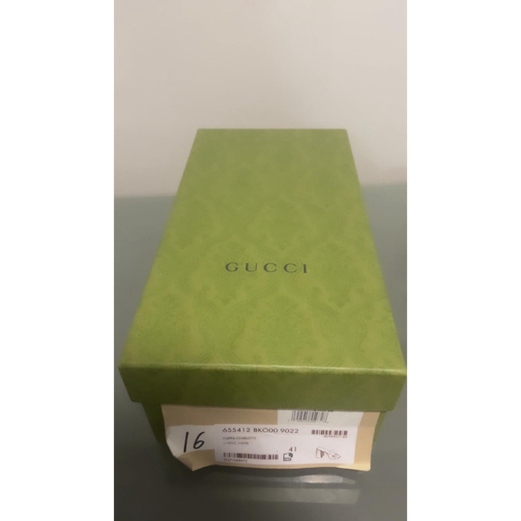 Gucci Nappa Charlotte Heeled Mules in Mystic White Size 41 - Picture 8 of 16